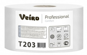 Бумага туалетная "Veiro Professional Comfort" 200 м 2сл. белая